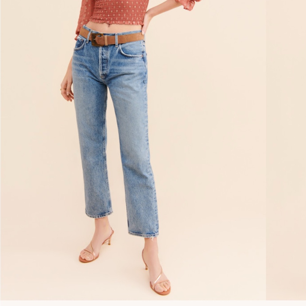 Agolde Ripley Mid Rise Straight Jeans